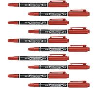 Marcador de Tatuaje Rojo 10 Piezas Plástico para Salones