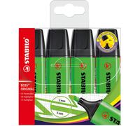 Marcador fluorescente stabilo boss original - estuche con 4 unidades c