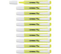 Marcador fluorescente STABILO swing cool - Caja con 10 unidades color amarillo