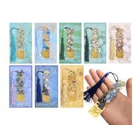 Marcador Metal,8 Piezas con borlas Marcadores de página,Book Lovers Metal Bookmarks | Teacher Kids Readers Adults Bible Planner Home Office School Travel