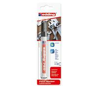 edding 750 marcador de tinta opaca - negro - 1 rotulador - punta redonda 2-4 mm - para metal, vidrio, piedras o plástico - resistente al calor, permanente, no mancha, impermeable