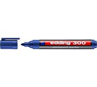 Marcador permanente Edding 300 Azul Lote de 10 (S) - Marcador permanente (azul, negro, azul, 1,5 mm, 3 mm, 10 pc (S))