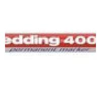 Marcador permanente Edding 400, rellenable, punta redonda, grosor de trazo aprox. 1 mm, color rojo