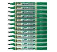 Marcador permanente punta biselada apto para casi todas las superficies. Color verde