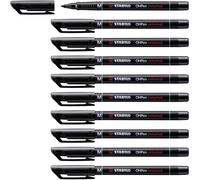 Marcador permanente STABILO OHPen - Caja con 10 unidades - Color negro - Punta m