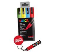 Marcador t.opaca no perm. uni posca 1.8-2.5mm (pc-5m/4c) estuche de 4