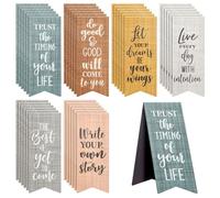 Marcadores de páginas Magnéticos, Paquete de 36, Con frases motivadoras que inspiran felicidad