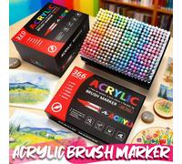 Marcadores de Pintura Acrílica de 12-366 Colores, Marcador Acrílico Resistente al Agua, Juego de Marcadores Acrílicos Profesionales, Suministros de Arte para Colorear DIY 72 Colors