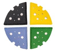 Marcapáginas de cuero, juego de 4 clips marcapáginas en forma de queso, protectores de esquinas de libros simples y portátiles, perfectos para regalos, maestras, amantes de los libros