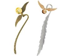Marcapáginas de metal Magic Academy con adorno, regalo de lectura de Hogwarts de pechuga dorada, regalo para amantes de los libros con medias navideñas (plateado/dorado) Small - silver