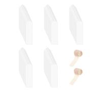 Marcapáginas en blanco 100 Piezas de Acrílico Transparente con 2 Rollos de