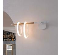 Marchetti Aplique de pared LED Ulaop, dos Ring, Link, negro