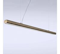 Marchetti Lámpara colgante lineal LED Materica beam 200 cm latón