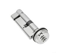 Marchfunny Cilindro de bloqueo de palanca sin llave de 70 mm con combinación mecánica para puertas de madera que proporciona una entrada segura en diversos ajustes (cromo)