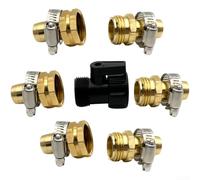 Marchfunny Kit de reparación de manguera de jardín con divisor unidireccional y conectores de aluminio para rendimiento en riego y limpieza