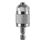 Marchfunny Mandril de conversión de aluminio ajustable de tres mandíbulas para corte de rosca interna y externa en proyectos de fontanería, herramienta de metal ligera extraíble