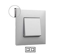 Marco 2 elementos Legrand 741032 serie Valena Next color Aluminio Fume