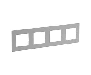Marco 4 elementos Legrand 864374 serie Niloe Step Aluminio