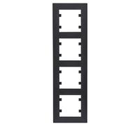 Marco 4 elementos vertical Hager Lumina Intense WL5643 color Negro