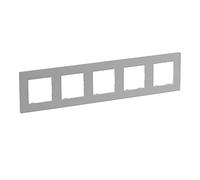 Marco 5 elementos Legrand 864375 serie Niloe Step Aluminio