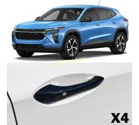 Marco adhesivo de cubierta de manija de puerta sin llave, color negro brillante, accesorios de estilo Exterior para Chevrolet Trax 2024 2025
