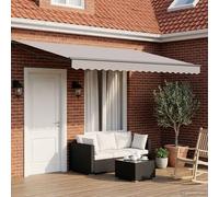 Marco de Aluminio para Patio terraza Antracita 5x3m | Pérgola Bioclimática de Aluminio Antracita 5x3m con Luces LED Solares y Manivela, Estructura de Toldo Retráctil Exterior para