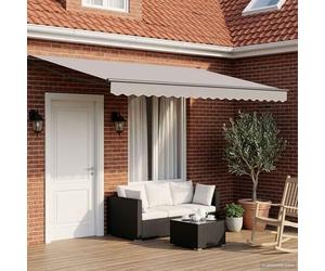 Marco de Aluminio para Patio terraza Antracita 5x3m | Pérgola Bioclimática de Aluminio Antracita 5x3m con Luces LED Solares y Manivela, Estructura de Toldo Retráctil Exterior para