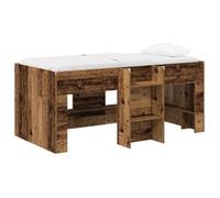 vidaXL Marco de Cama Alta para Niños Madera envejecida 80 x 160 cm