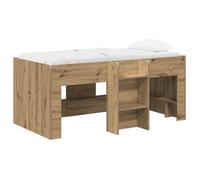 vidaXL Marco de Cama Alta para Niños 80 x 160 cm Multicolor Roble artisan