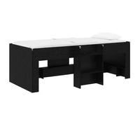 vidaXL Marco de Cama Alta para Niños Roble Negro 90 x 190 cm