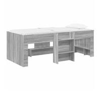 vidaXL Marco de Cama Alta para Niños Sonoma gris 90 x 190 cm
