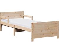 Marco de cama con colchón extensible Marrón 80 x 200 cm