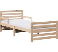 Marco de cama con colchón extensible Marrón 80 x 200 cm