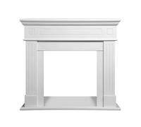 Marco de chimenea revestimiento de madera L110xP36xH100 Cambridge blanco