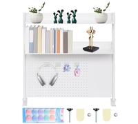 Marco de escritorio, biblioteca de escritorio, contenedor organizativo de | Mesa con panel | Soporte fijo de escritorio para casa, dormitorio, escuela, dormitorio, sala de estar