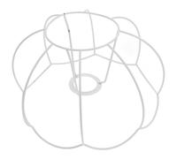 Marco de Lámpara de Mesa Estilo Calabaza Halloween de Hierro E27 | Accesorio para Pantalla, Soporte Blanco Reutilizable, para Lámparas de Sobremesa y Faroles