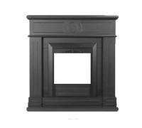 Marco de madera mdf, marco de chimenea lipari en gris, marco para inserción eléctrica caminetto-vulcano o quemador existente. diseño lineal e intemporal, adecuado para todos los entornos. dimensiones 