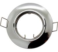 Marco de montaje para LED y halógeno, orientable, cromado (óptico), redondo, apto para GU10 y MR16 (GU5,3).