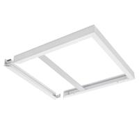 Marco de montaje para panel LED, modelo 625, color blanco, altura: 75 mm