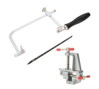 Marco de sierra para joyeros, mini tornillo de banco con 12 cuchillas y abrazadera para hacer joyas, herramienta artesanal DIY