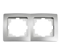 Marco doble para mecanismos 36.535 plata/gris