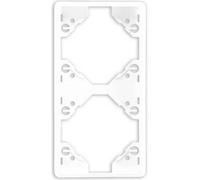 Marco Doble Vertical Blanco Apolo 5000 - Acabado Standard - Para Mecanismos Serie Mec21 - Compatible Con Tapas y Teclas Marco Doble Vertical Blanco Apolo 5000