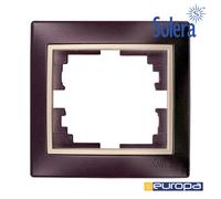 Marco para 1 elemento marco negro y aro perla 83x81x10mm. s.europa sol