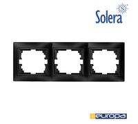 Marco para 3 elementos horizontal grafito 225x81x10mm s.europa solera