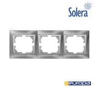 Marco para 3 elementos horizontal plata 225x81x10mm s.europa solera