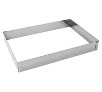Marco rectangular para hornear productos laminados, dimensiones: 380 x 260 x 50