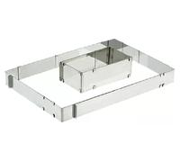Marco trasero rectangular, ajustable. Dimensiones: 215 x 115 mm