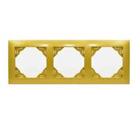 MARCO TRIPLE DORADO EFAPEL LOGUS 90 LOGUS 90 - MECANISMO ELÉCTRICO DE ALTA CALIDAD - REFERENCIA: 90930 TDU Golden