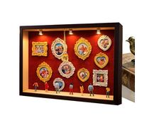 Marcos de Museo en Miniatura - Set Artesanal de Decoración para el Hogar Coleccionable con Luz LED | de Sombra para Exhibición de Museo en Miniatura,para Mujeres Hombres Adultos Jóvenes Estante Pared