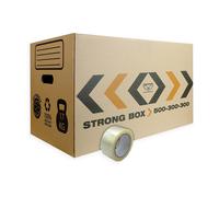 MARCPRINT Cajas Mudanza Reforzadas y Resistentes, + PRECINTO - Cajas Carton Certificación FSC - Cajas Carton Mudanza 100% Reutilizable - Cajas de Carton - Caja Carton - Cajas de Carton perfectas